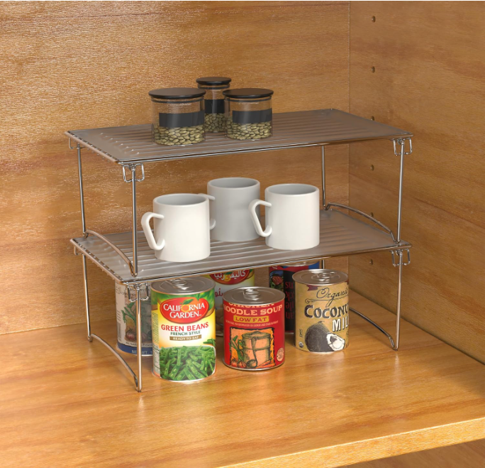 DecoBros Stackable Cabinet Shelf Organizer Best Pantry Organizers