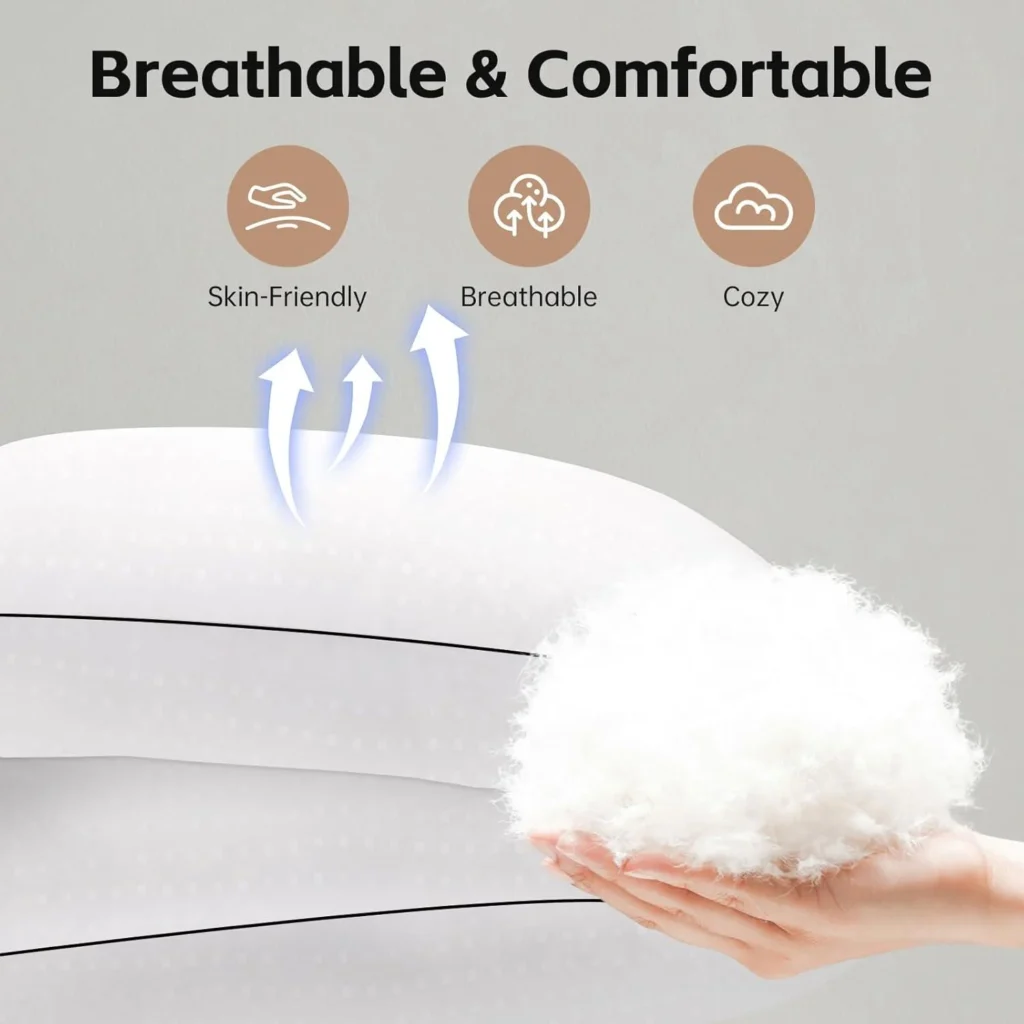 Breathable cooling pillow with airflow for hot sleepers