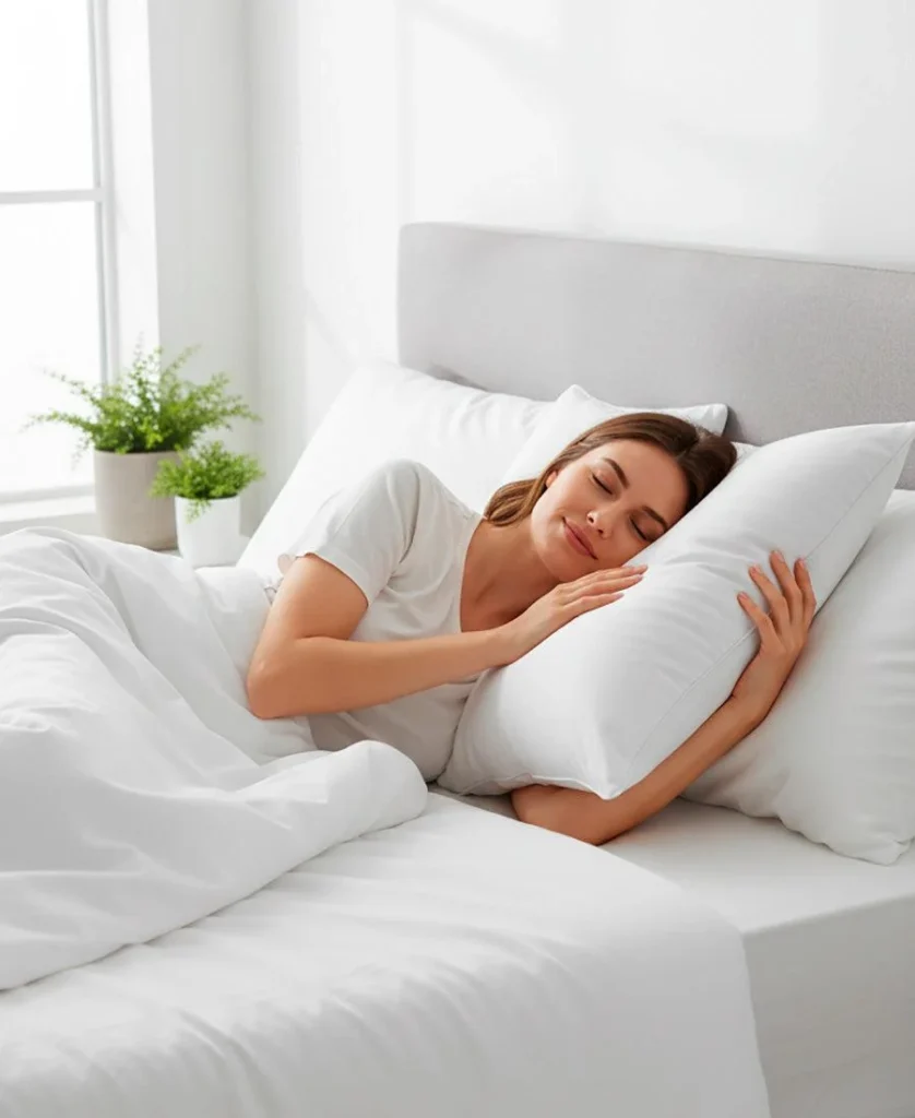 Comfortable sleeping experience with soft pillow top bed setup