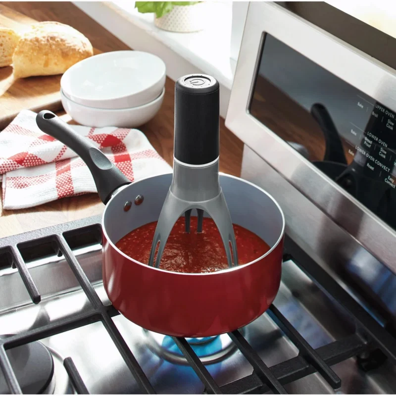 Automatic pan stirrer for hands-free cooking and mixing