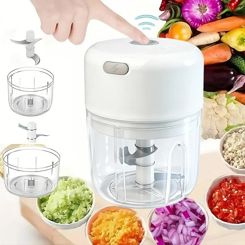 Electric vegetable chopper for fast and easy food preparation